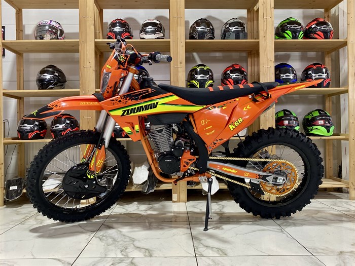 Мотоцикл кроссовый ZUUMAV K6R  оранжевый - фото 15287
