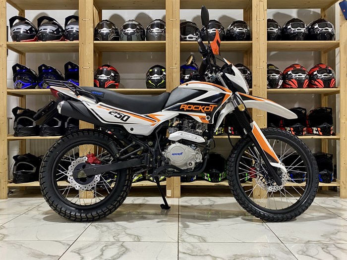 Мотоцикл эндуро ROCKOT ZR250 (белый/оранжевый, 21/18, ЭПТС) 00000441440 - фото 16137