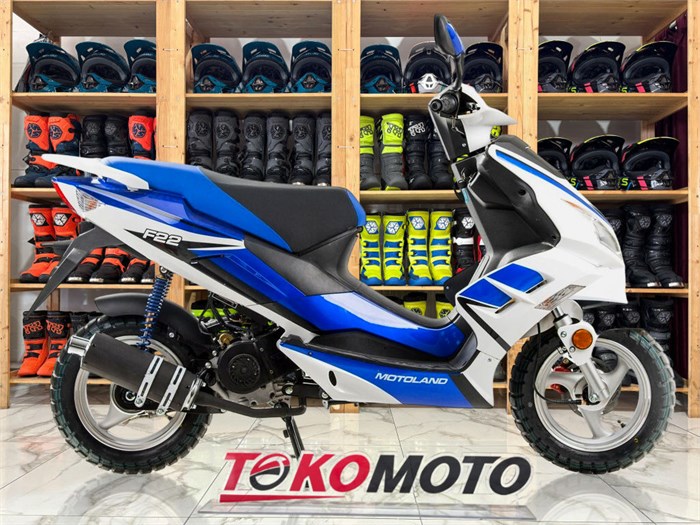 Скутер F22 Бело-Синий 02221