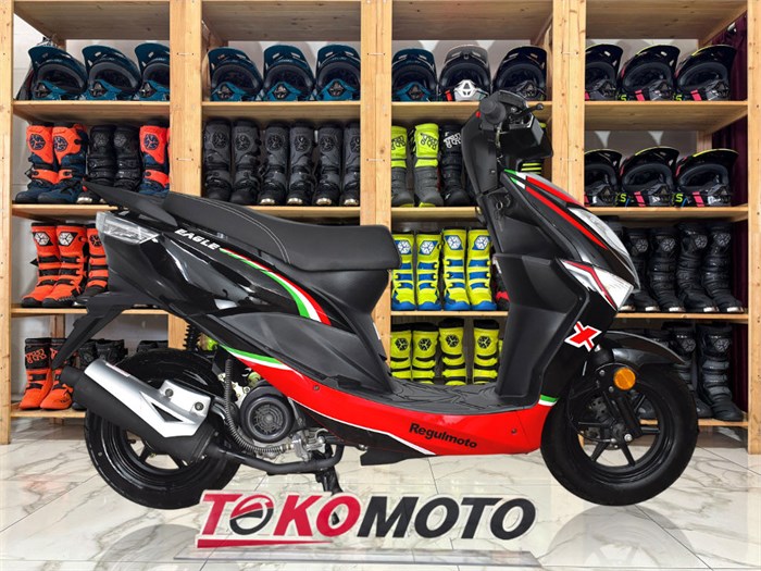Скутер Regulmoto EAGLE 50 (LJ80QT-3L) колёса R12 Черный/красный CMpd3jfhigbdBXvDuNJ583