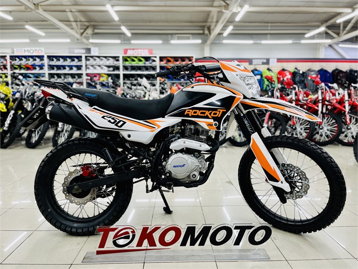 Мотоцикл эндуро ROCKOT ZR250 (белый/оранжевый, 21/18, ЭПТС) (Т.М.) 00000441440-1