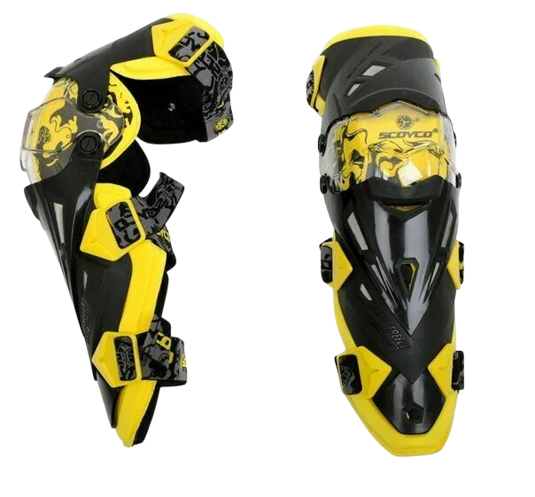 Наколенники шарнирные Scoyco K12 (черно-желтый, унив.) НФ-00000499