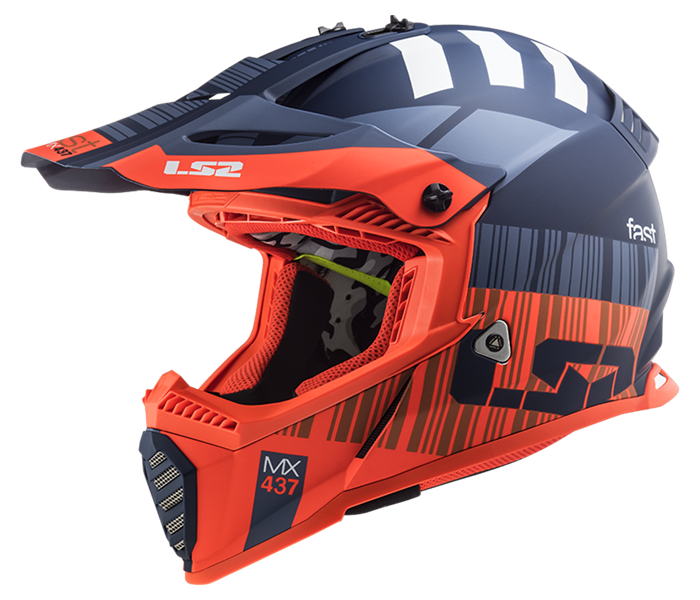 Шлем LS2 MX437 FAST EVO XCODE Matt Fluo Orange Blue XL ccQmMa4kj8mEuOGUelOP11
