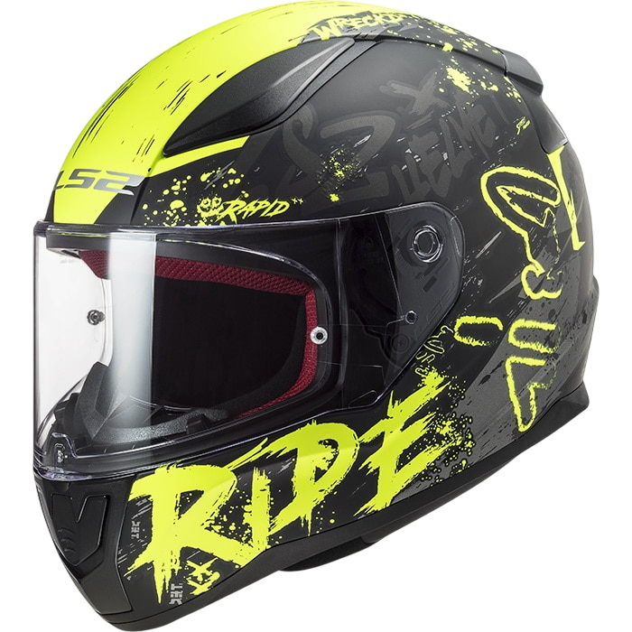 Шлем LS2 FF353 RAPID NAUGHTY Matt Black Hi-Vis Yellow M iQ6qXtH6gw3ueTRsDOo4G3