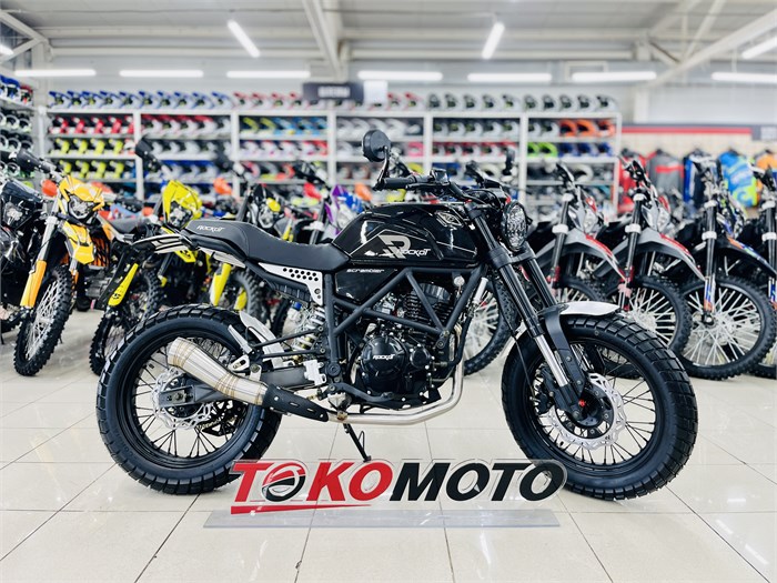 Мотоцикл дорожный ROCKOT SCRAMBLER (черный глянцевый) RM000443703