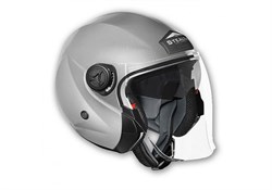 Шлем (открытый со стеклом) HD190 JET серебристый глянцевый L - фото 4764