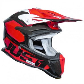 Шлем кроссовый JUST1 J18 HEXA (Красный/белый/черн.) (M) 1560035-880-9549