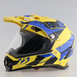 Мотошлем RACER BLD-819-7 желтый/синий (L)