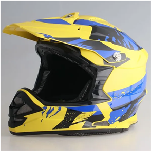 Мотошлем RACER JK316 синий/жёлтый (M)
