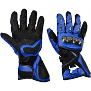 Мото перчатки MadBull рейсинговые R5 синие XL