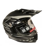 Шлем WELS 819-6, DOT (Чёрно-серый матовый, S)