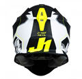 Шлем кроссовый JUST1 J18 HEXA (черный/серый/Hi-Vis желтый/белый мат.) (M) 1560035-880-3783
